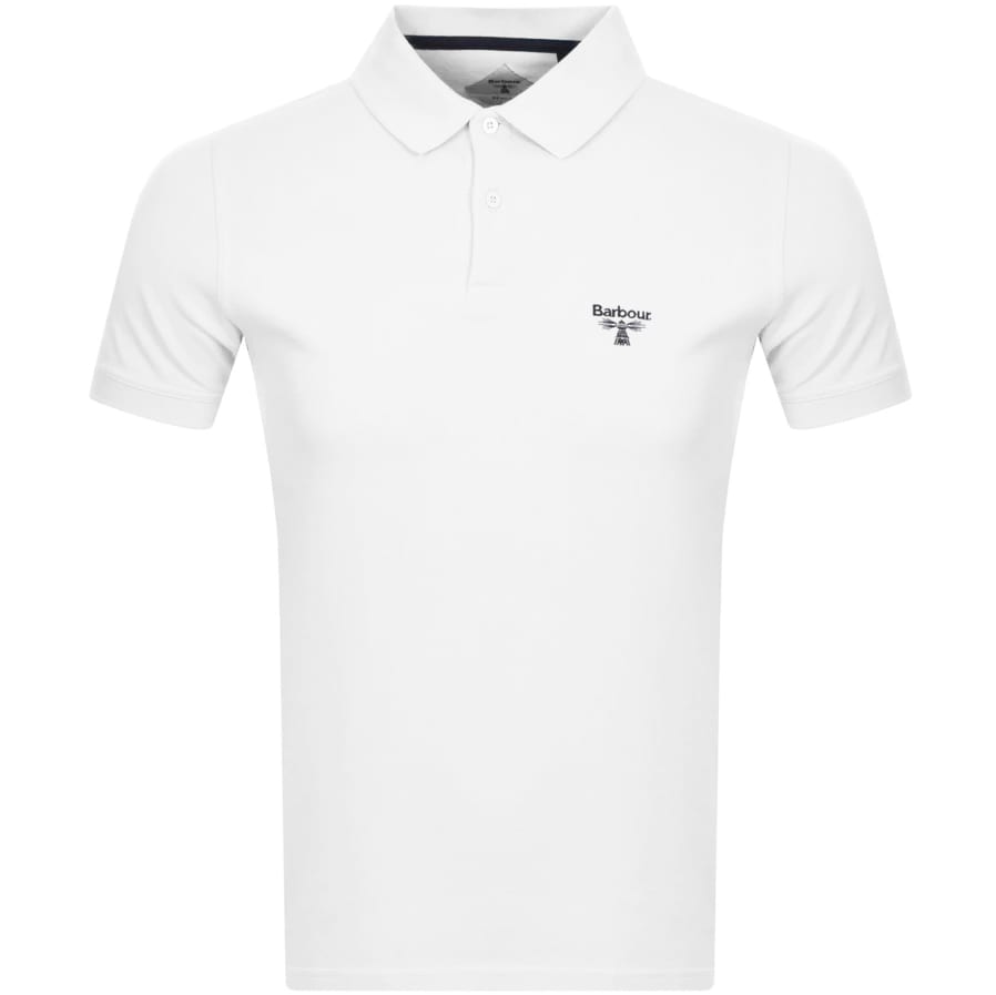 Alternative Image for ProductBarbour Beacon Short Sleeved Polo T Shirt White1